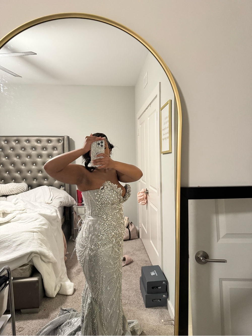 Custom made beaded prom dress - Picture 5 of 5